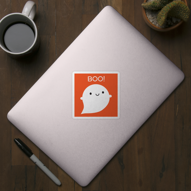 Boo! Kawaii Halloween Ghost by marcelinesmith